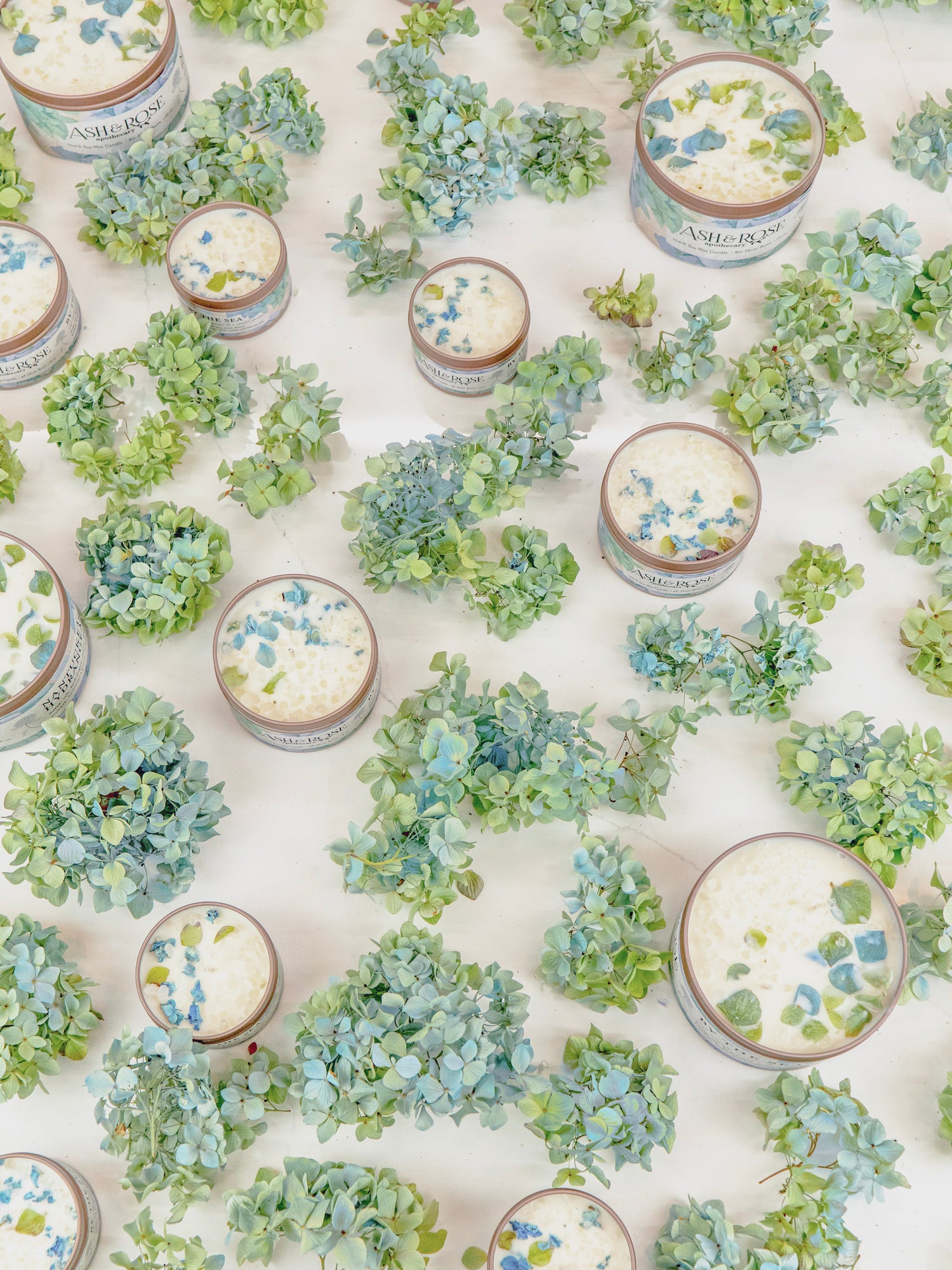BY THE SEA Hydrangea Sea Salt Candle - My American Goods