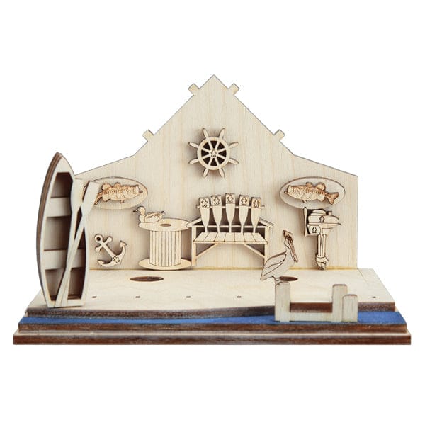 Old World Christmas 3.5 X 3.25 X 5 / 80046 Lake House Ornament