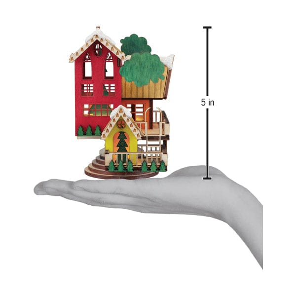 Old World Christmas 5 X 3.25 X 3.75 / 80054 Christmas Tree House Ornament