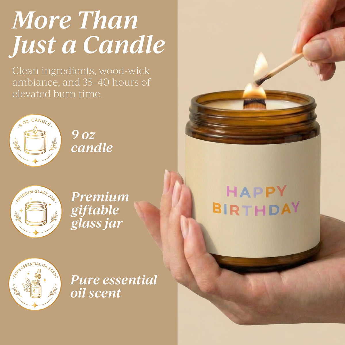 Happy Birthday Jar Candle