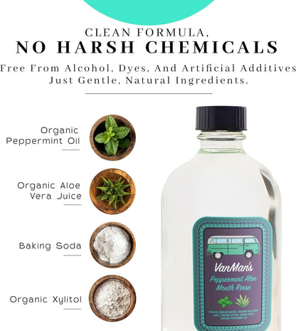 Peppermint Aloe Mouth Rinse - 8 oz