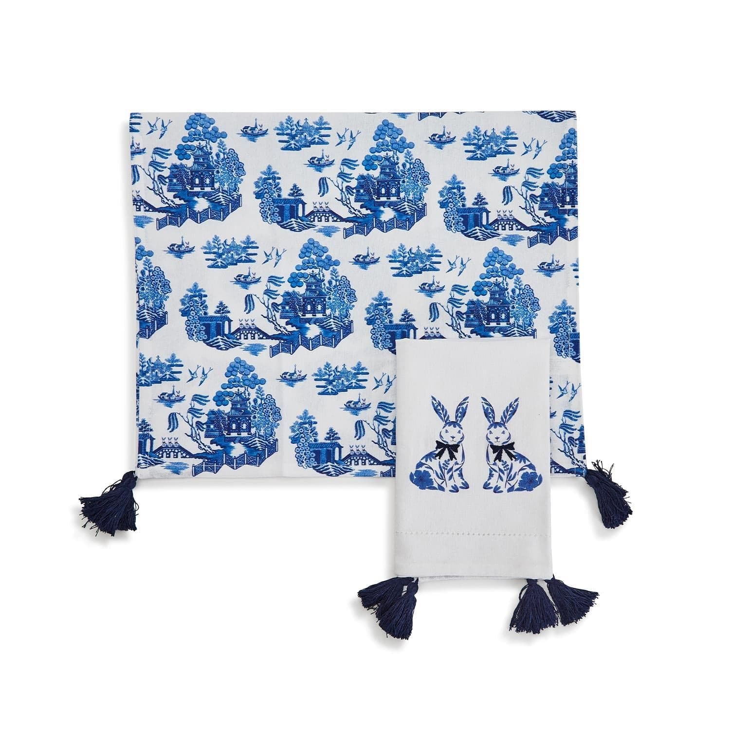 Gia Roma Dish Towel Chinoiserie Bunny