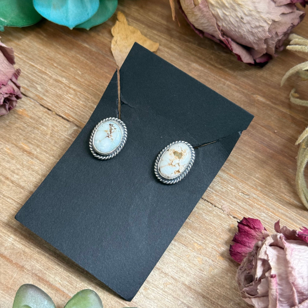 Dry Creek Turquoise Stud Earrings by Jason Ogg