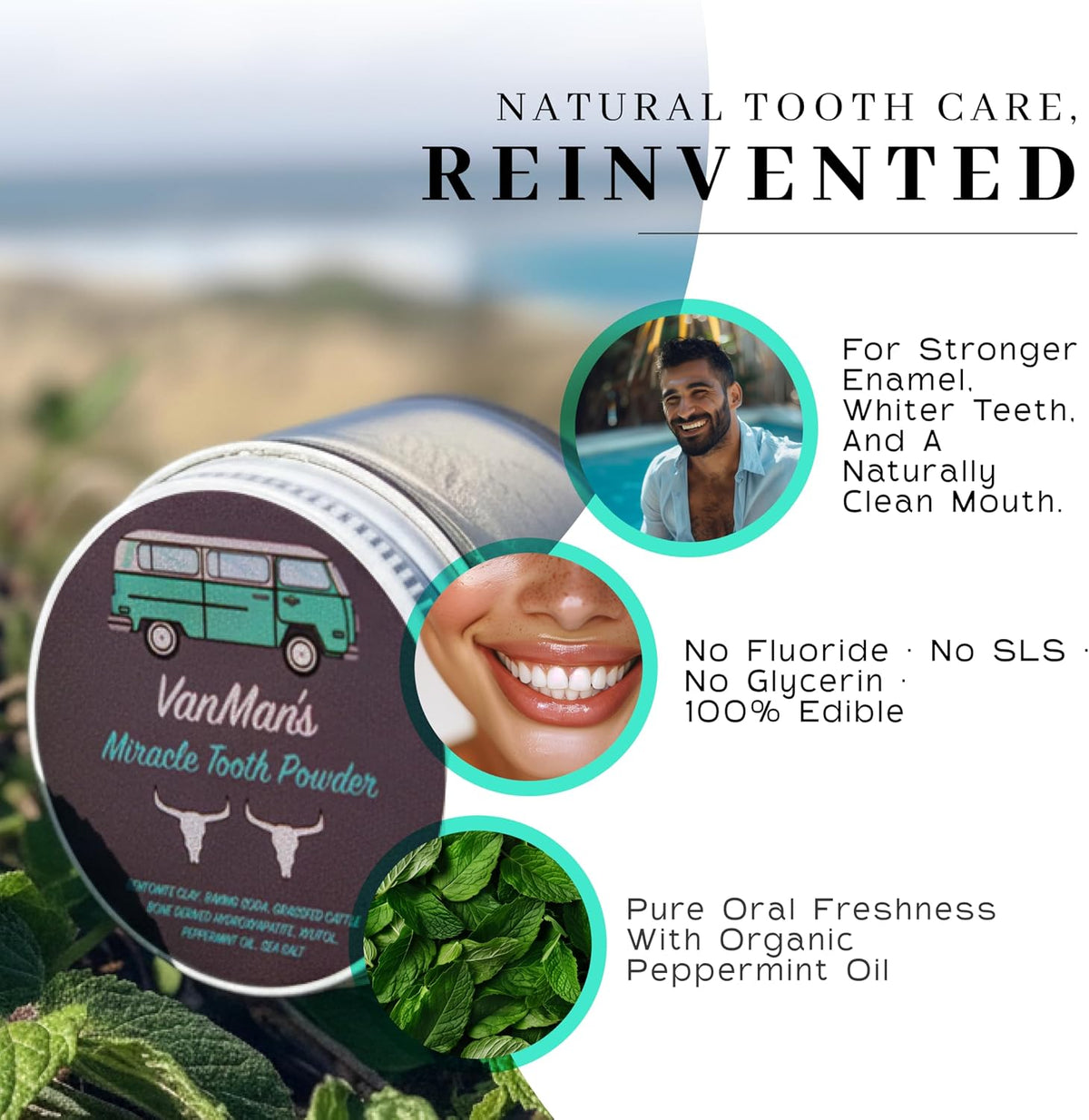 Miracle Tooth Powder - Mint-Bone 2 oz