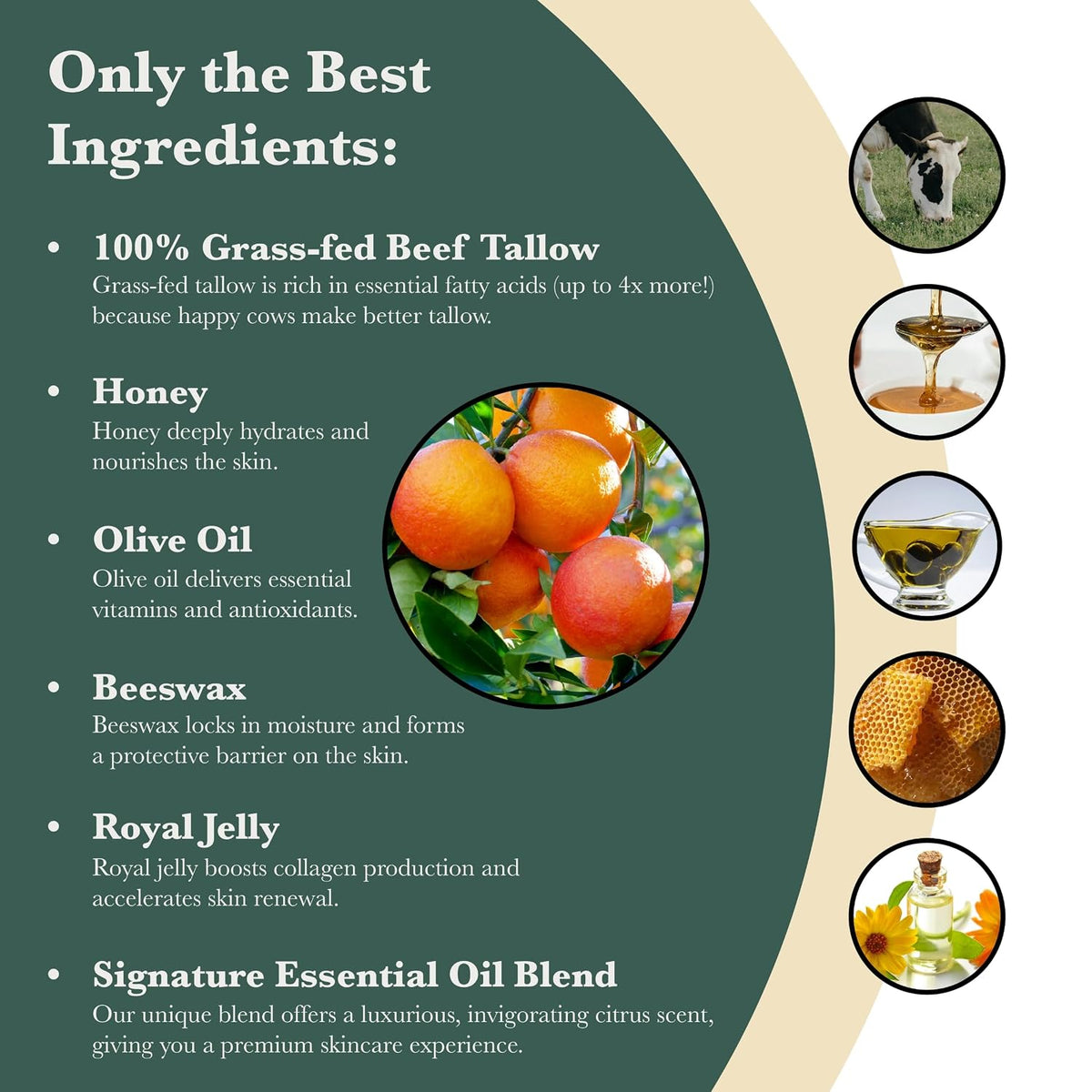 Citrus &amp; Honey Tallow Balm