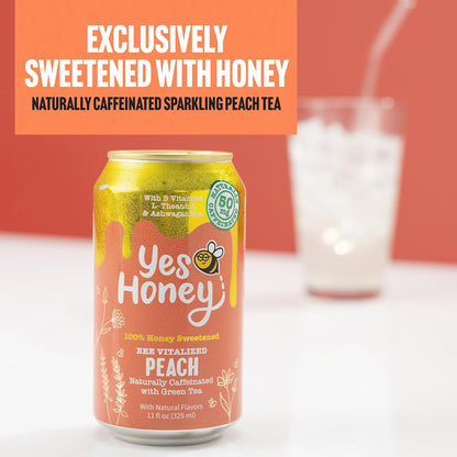 Bee Vitalized Sparkling Honey Sweetened Peach Tea