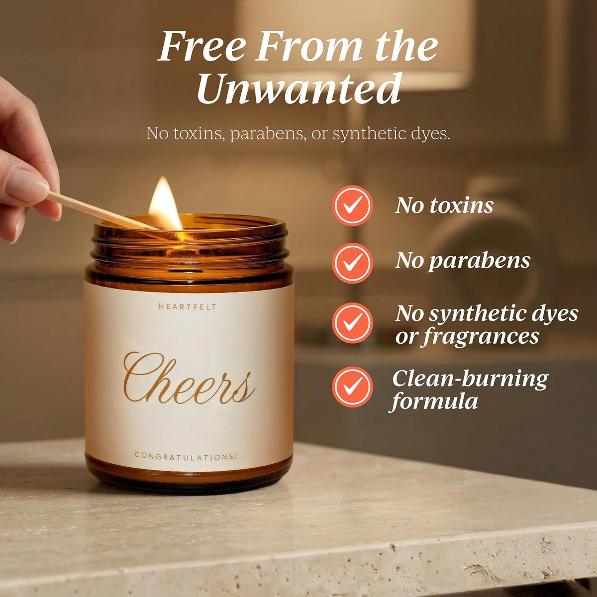 Cheers! Congratulations Jar Candle
