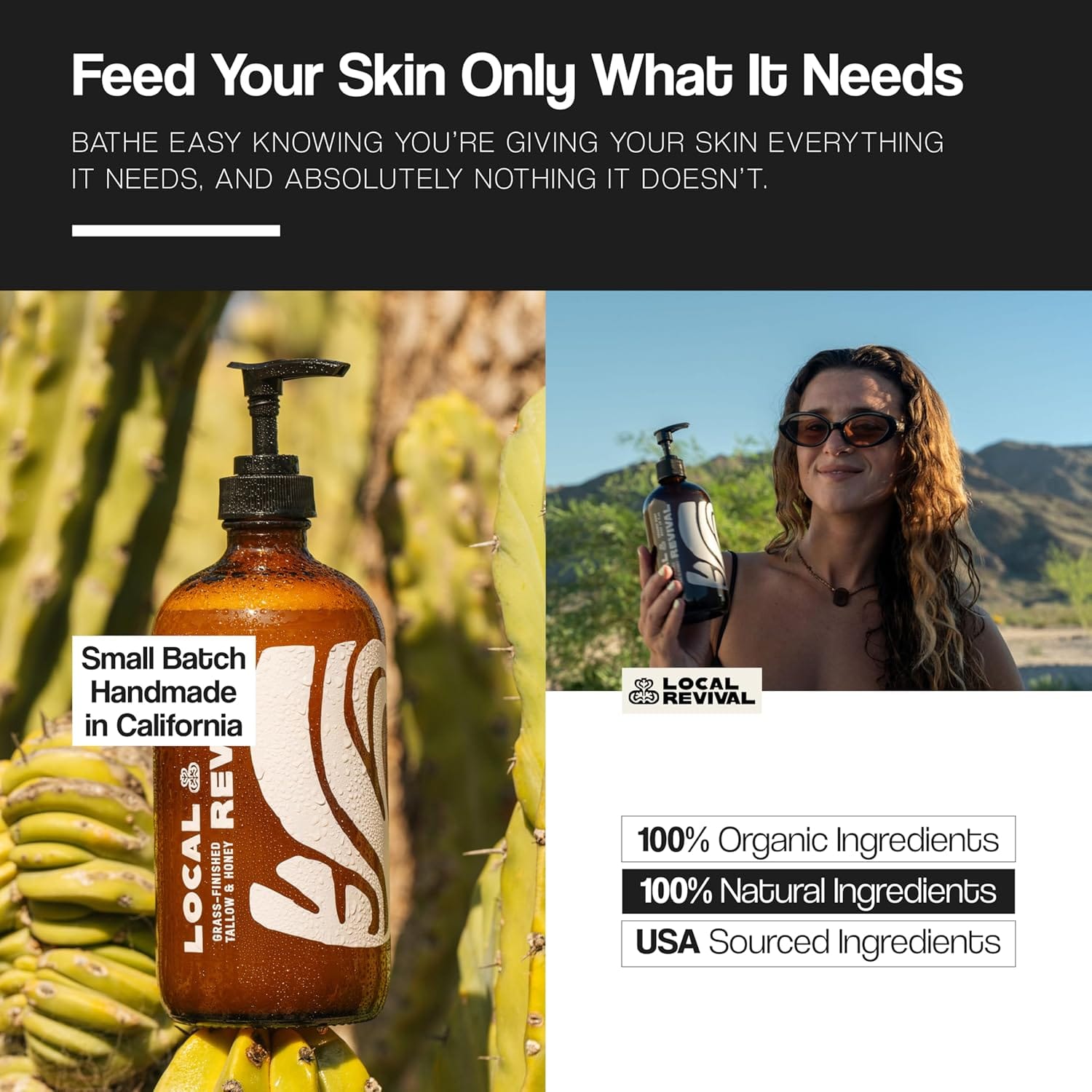 Local Revival Tallow &amp; Honey Body Wash - 16oz