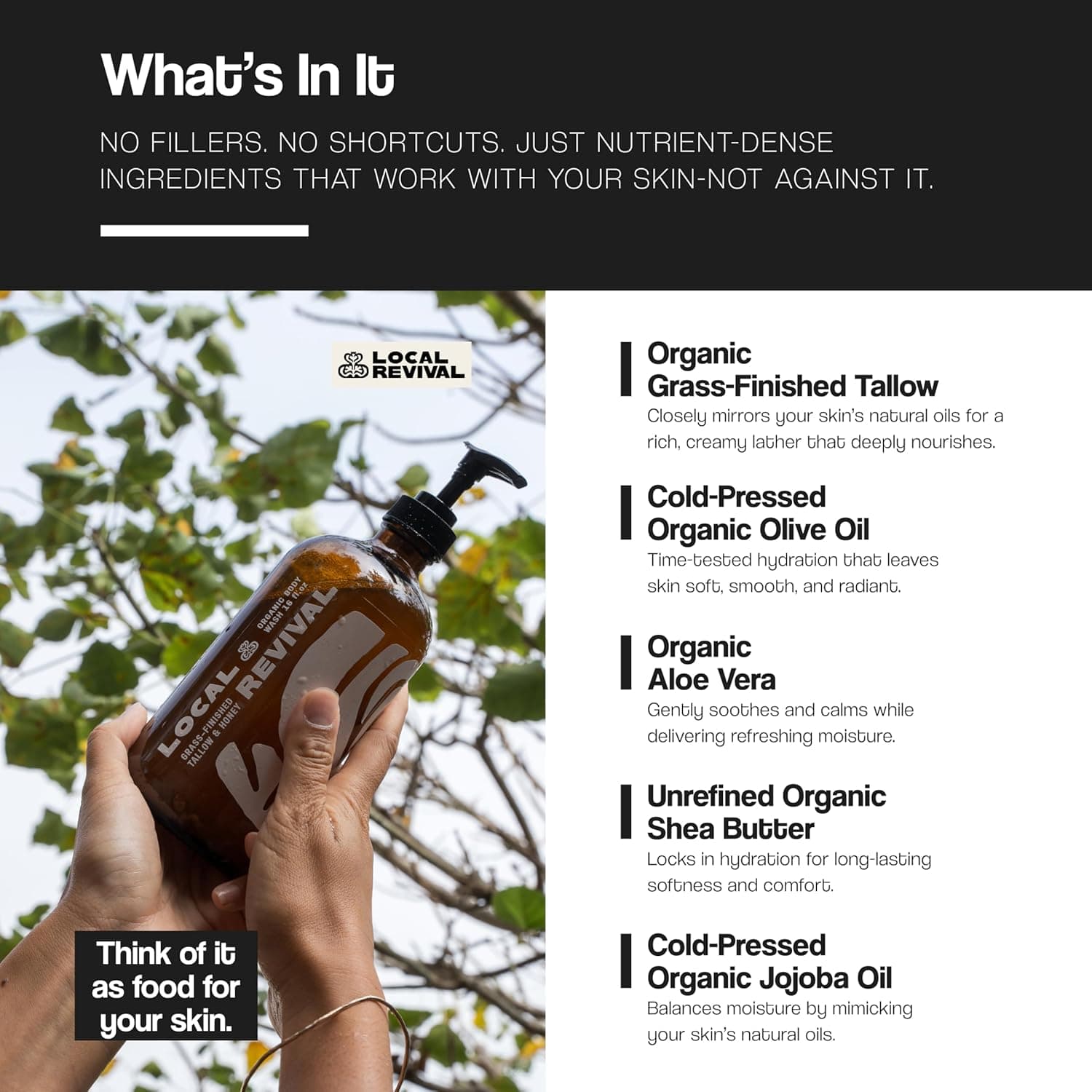 Local Revival Tallow &amp; Honey Body Wash - 16oz