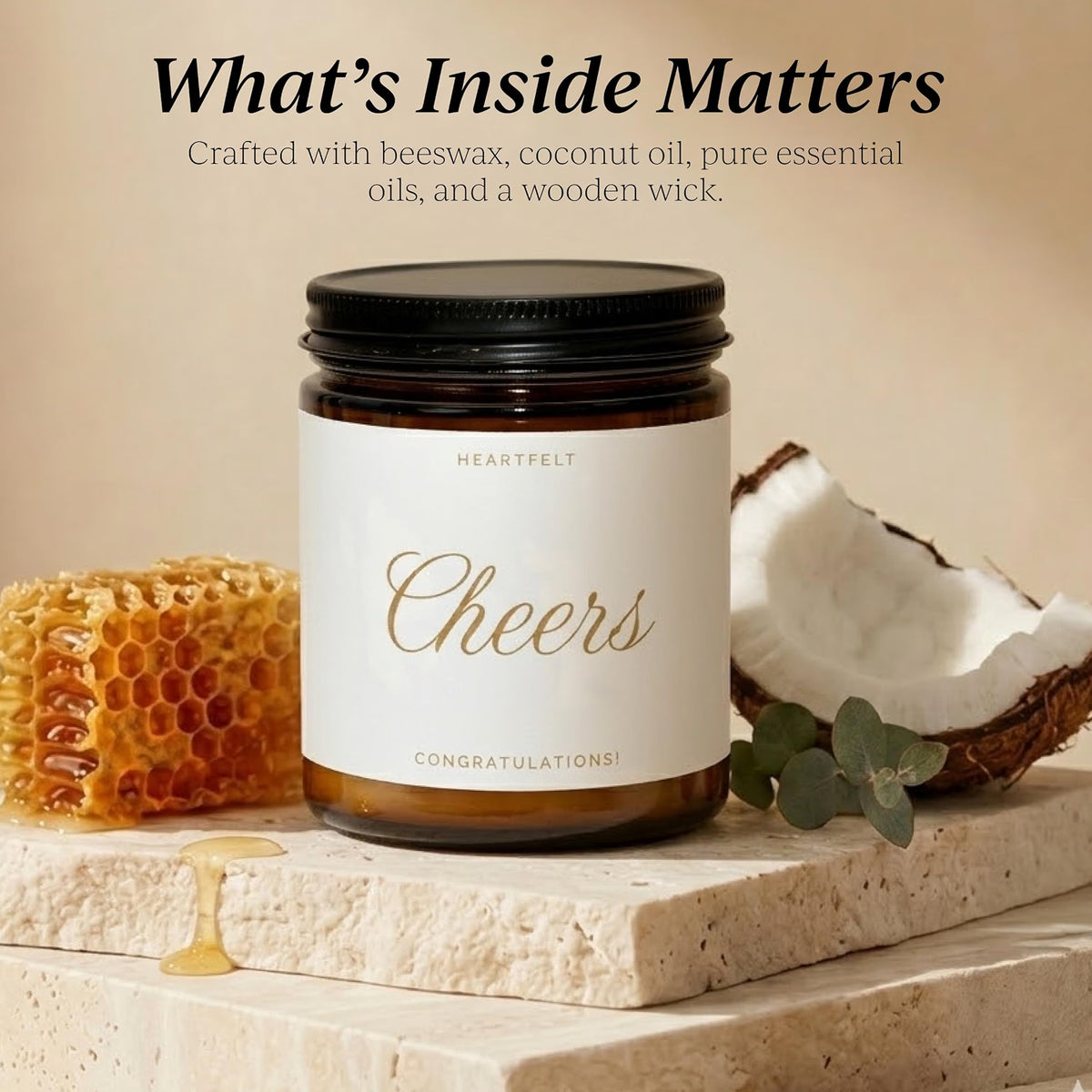 Cheers! Congratulations Jar Candle