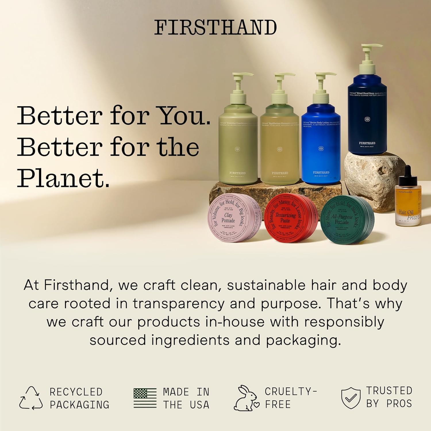 Firsthand Supply Hair Pomade Clay Pomade