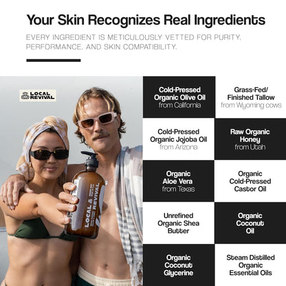 Local Revival Tallow &amp; Honey Body Wash - 16oz