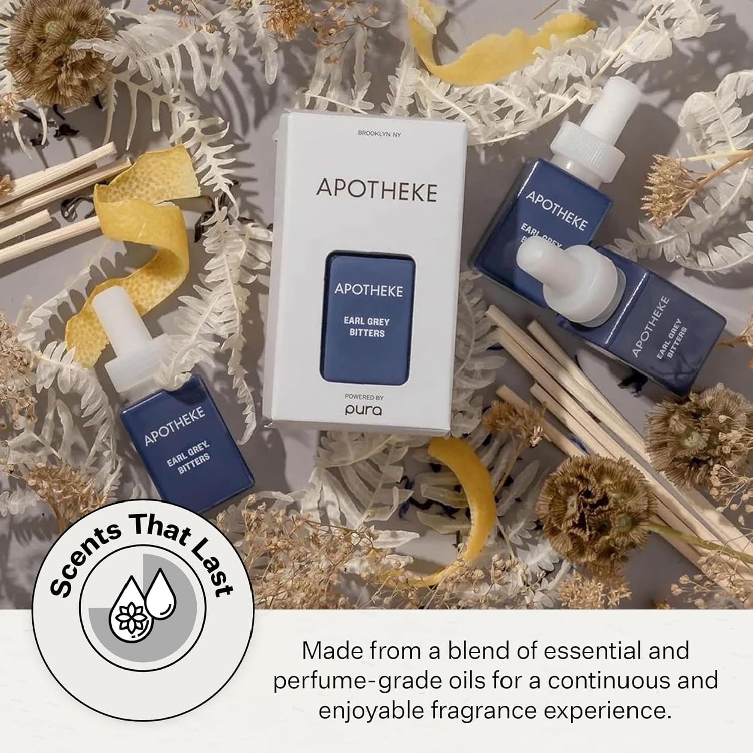 APOTHEKE Unclassified Earl Grey Bitters Pura Smart Scent Fragrance Refill, Set of 2