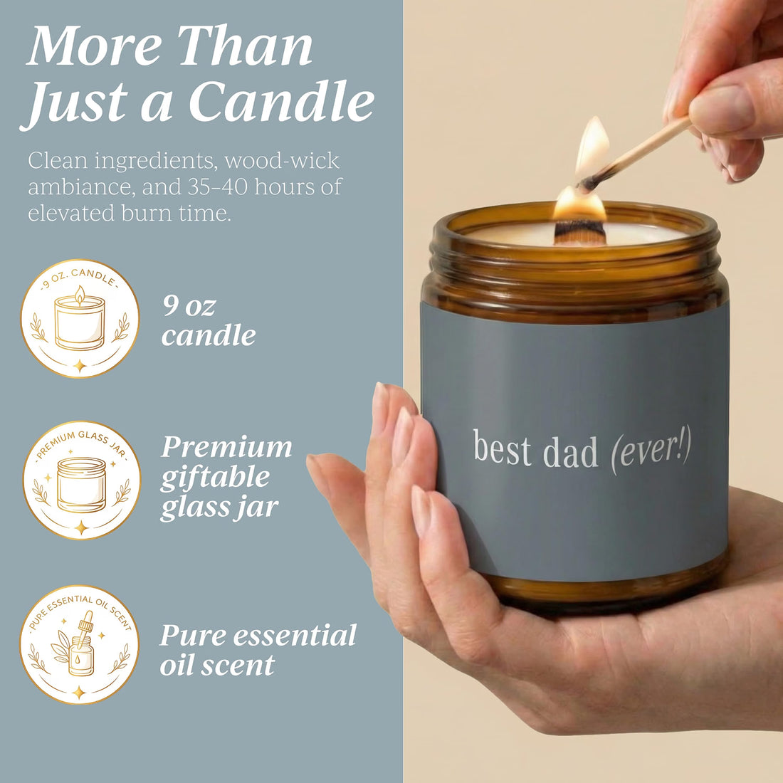 Best Dad Ever Jar Candle