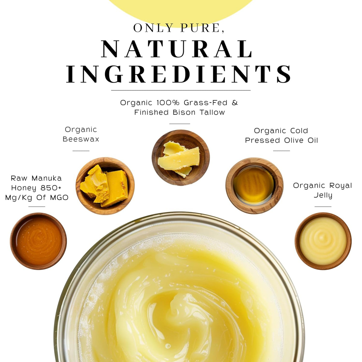 Bison Tallow &amp; Honey Balm - 2 oz - Unscented