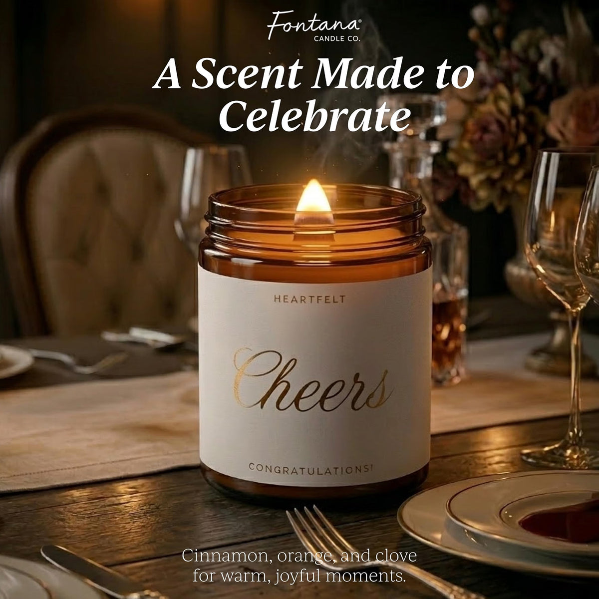 Cheers! Congratulations Jar Candle