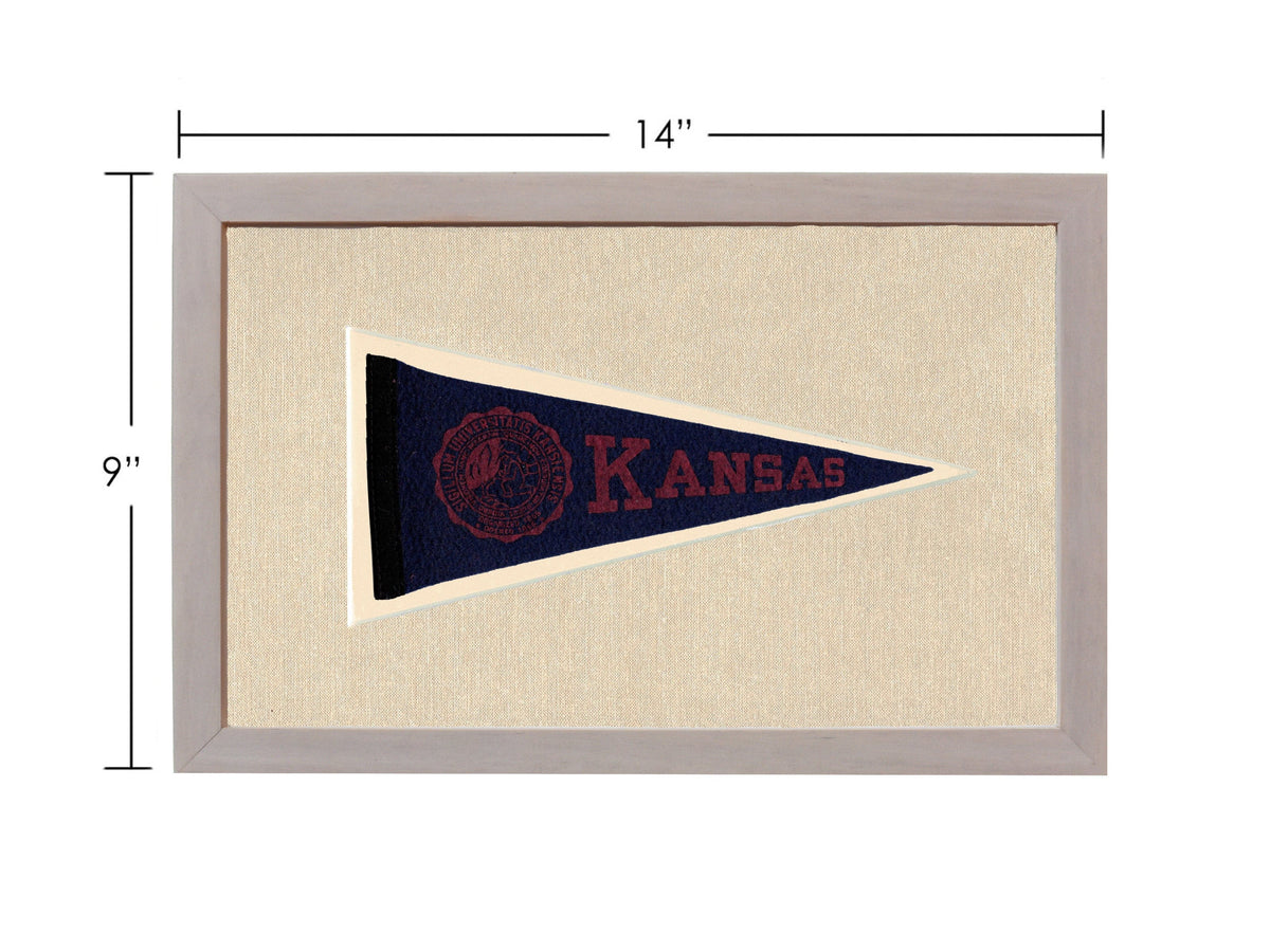 Americana Memories Vintage Pennants and Memorabilia Vintage University of Kansas Pennant