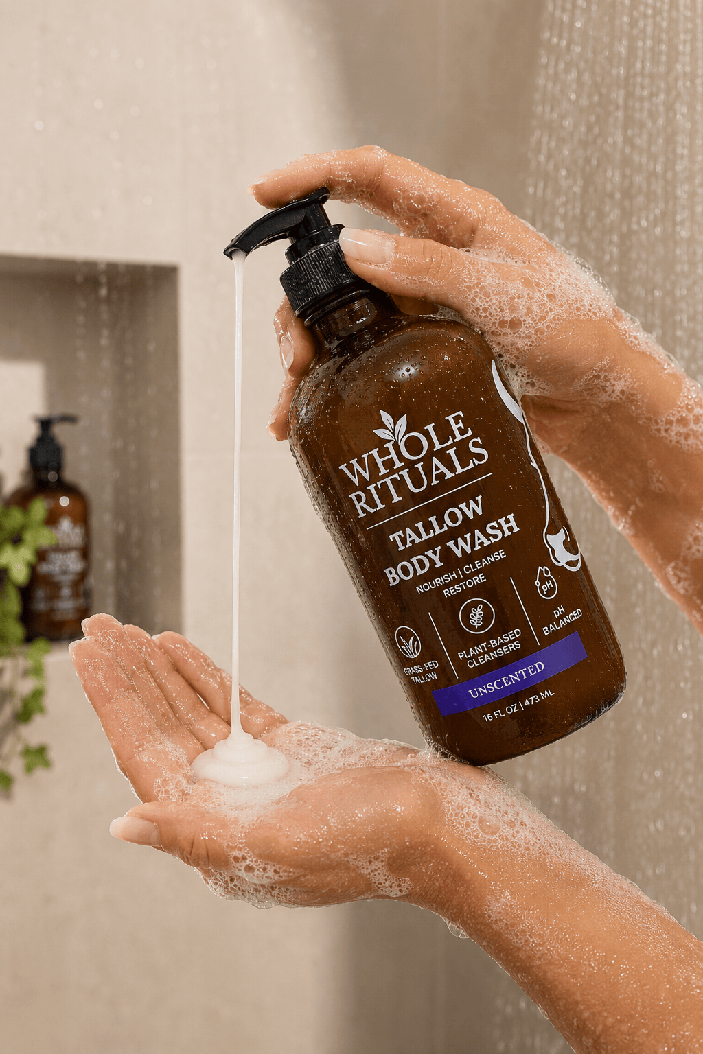 Whole Rituals Body Wash Unscented Tallow Body Wash – 16 oz