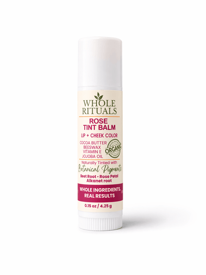 Whole Rituals Lip Balms Rose Tint Balm – Lip + Cheek Color with Organic Ingredients