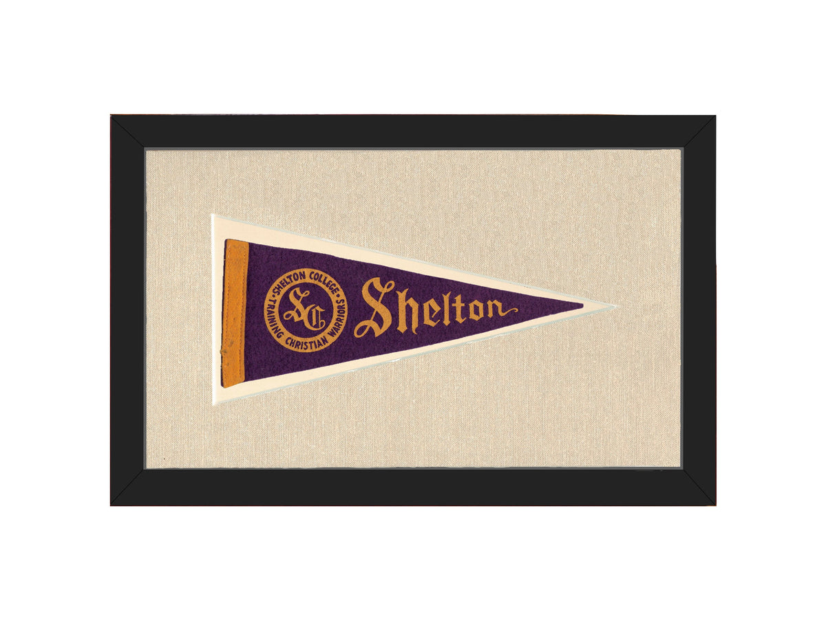 Vintage Shelton College Pennant