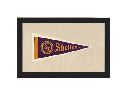 Vintage Shelton College Pennant