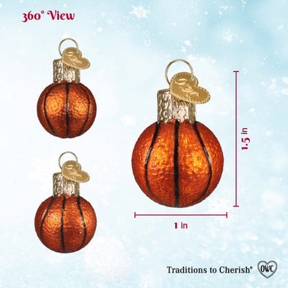 Old World Christmas 1.5 X 1 X 1 / 88514 Mini Basketball Ornament