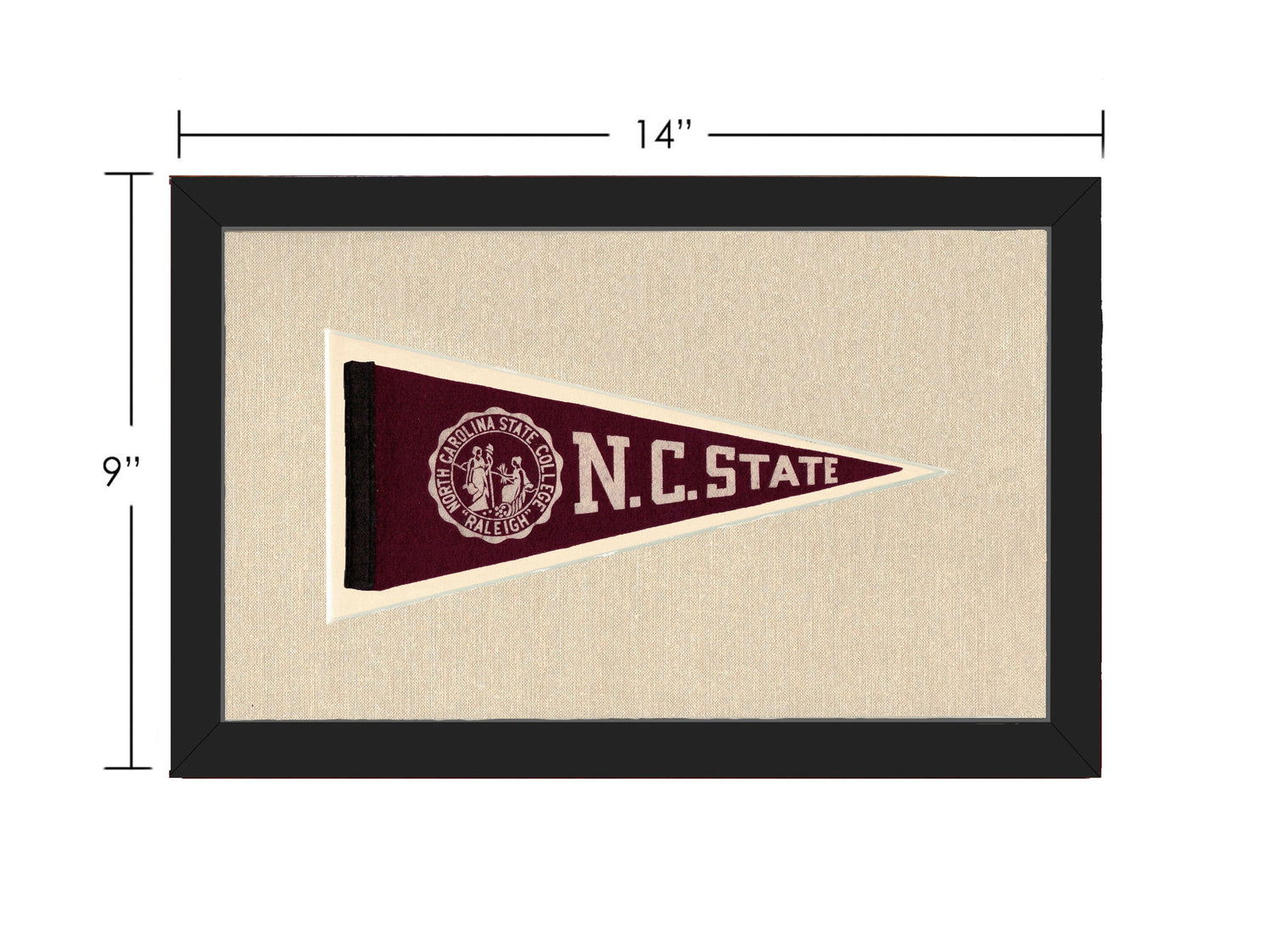 Americana Memories Vintage Pennants and Memorabilia Vintage NC State Pennant