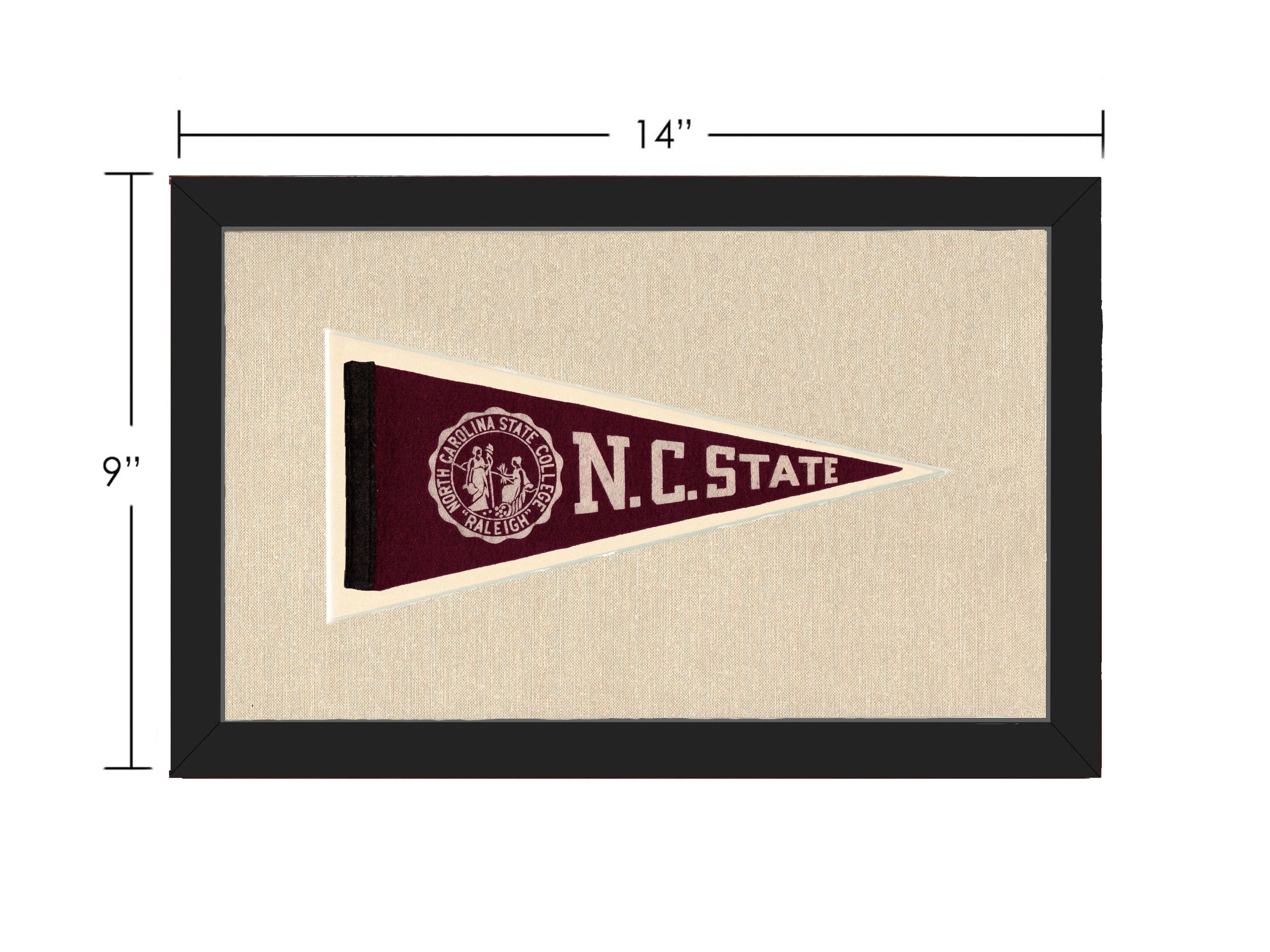 Americana Memories Vintage Pennants and Memorabilia Vintage NC State Pennant