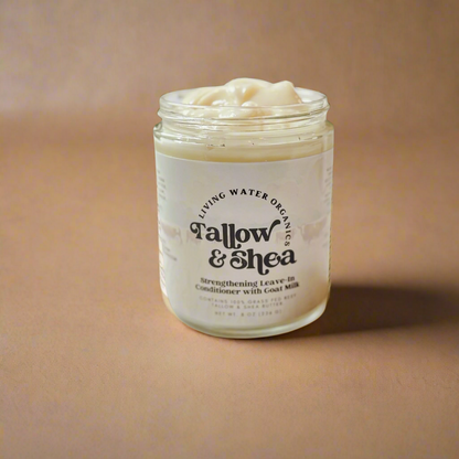 Tallow &amp; Shea Strengthening Leave-In Conditioner with Goat’s Milk - My American Goods
