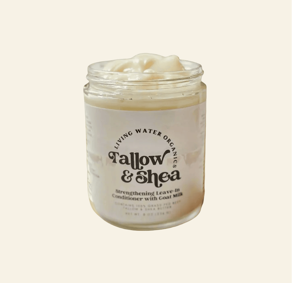 Living Water Organics Tallow, Shea &amp; Goat Milk Leave-In Conditioner