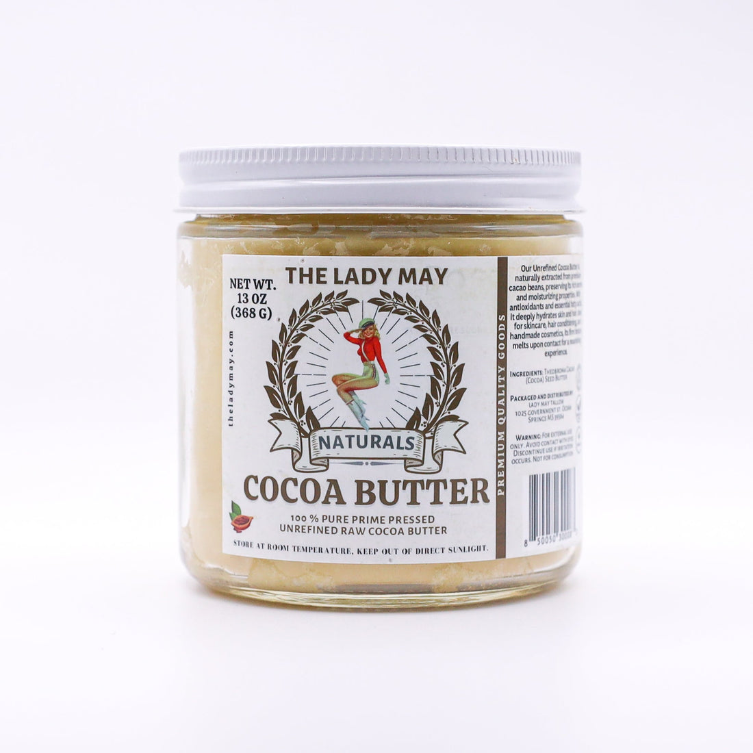 100% Pure Unrefined Raw Cocoa Butter – Fresh, Natural &amp; Moisturizing