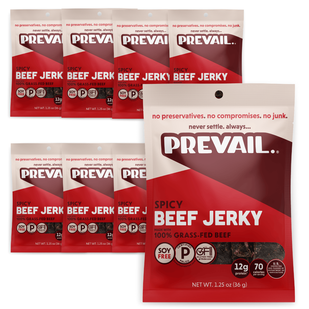 PREVAIL Jerky Jerky Spicy Beef Jerky Single Serve 8 pack