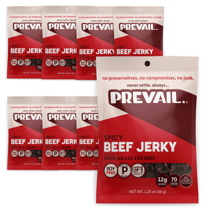 PREVAIL Jerky Jerky Spicy Beef Jerky Single Serve 8 pack