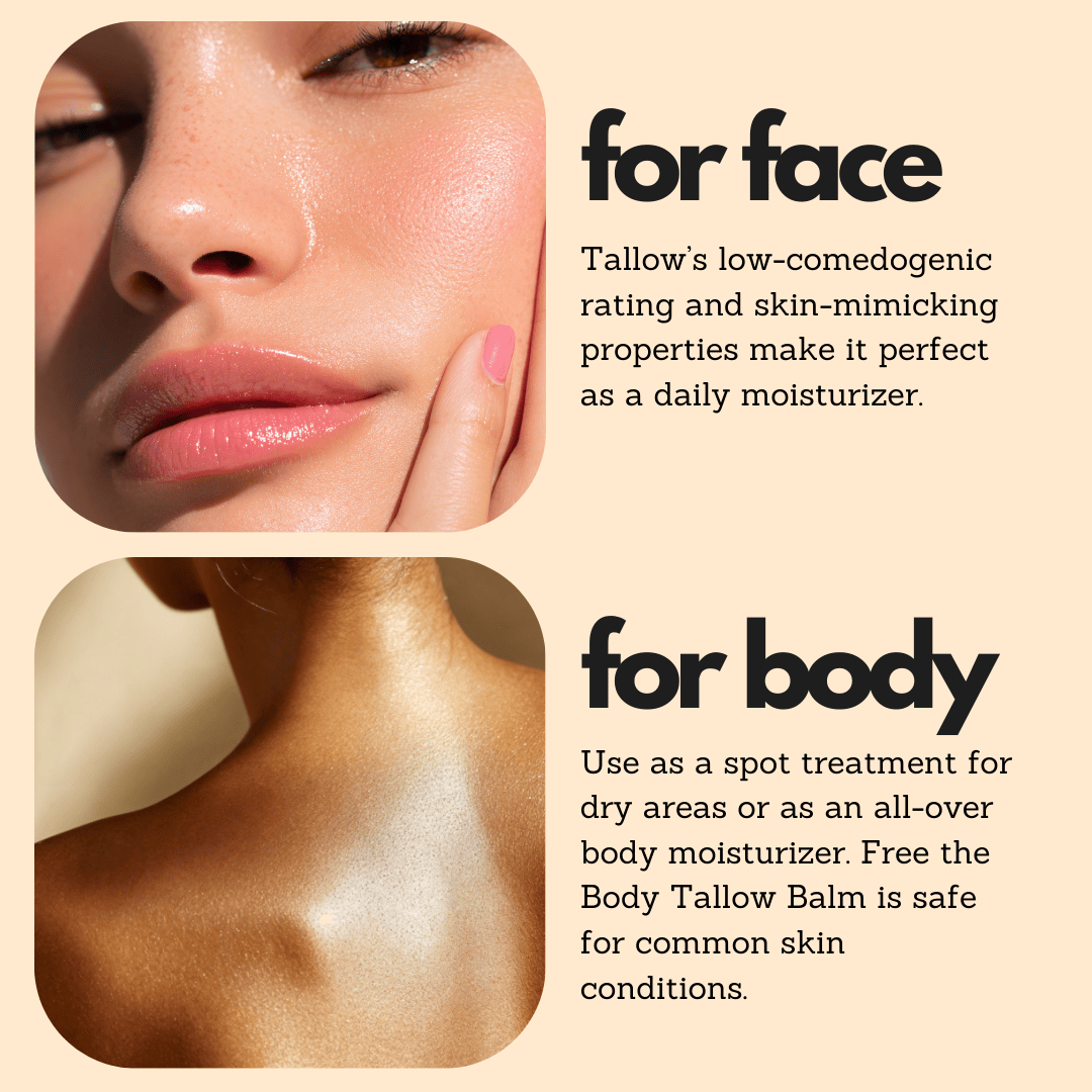 Free the Body Co. Moisturizers Tallow and Rose Hip Barrier Balm with Beeswax, Small Batch, 2oz
