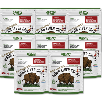 Bison Liver Crisps - 100% Grass-Fed/Finished - My American Goods