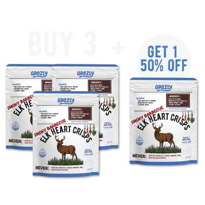 Elk Heart Crisps - 100% Grass-Fed/Finished - My American Goods