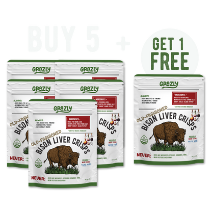 Bison Liver Crisps - 100% Grass-Fed/Finished - My American Goods