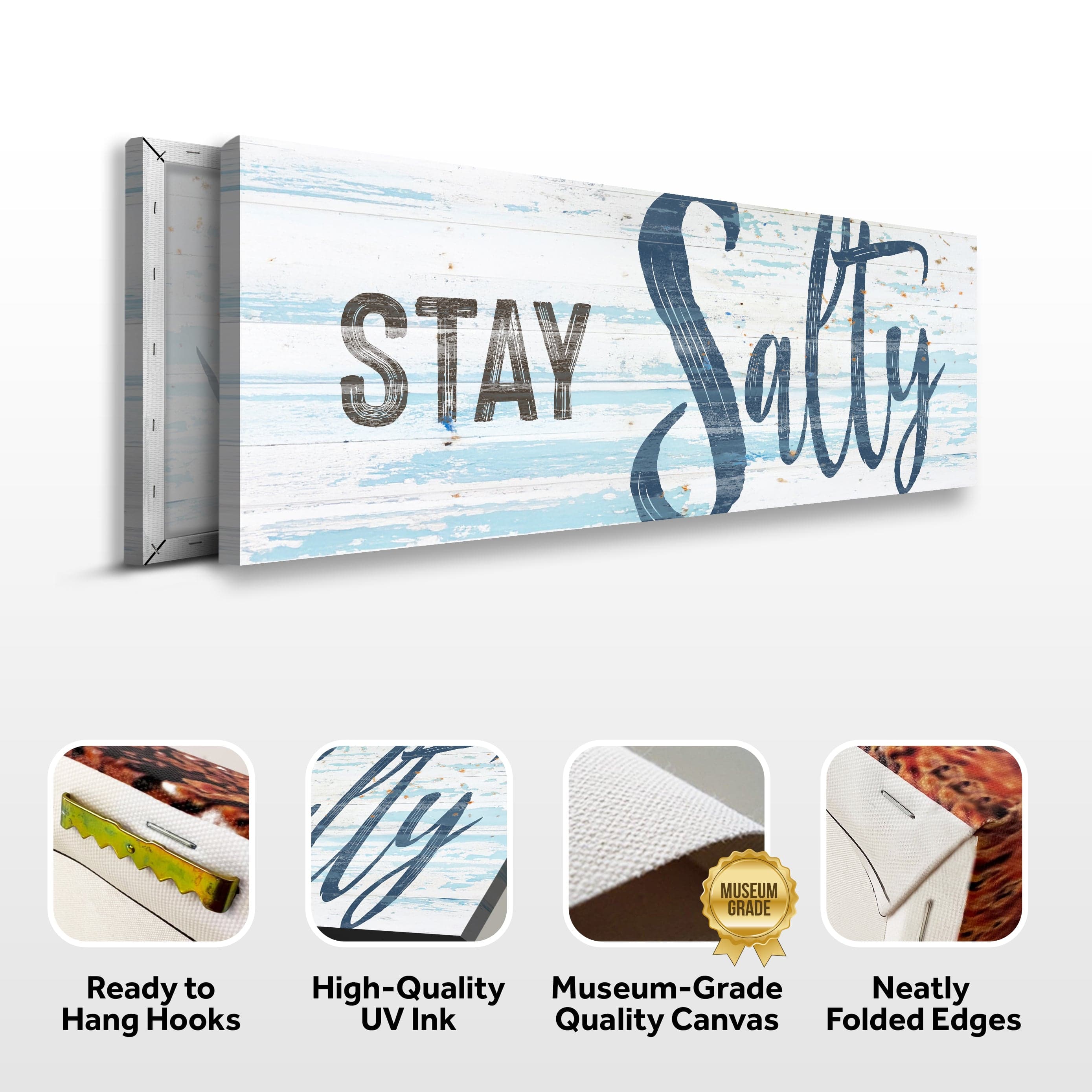 Tailored Canvases Canvas Stay Salty Coastal Sign IX