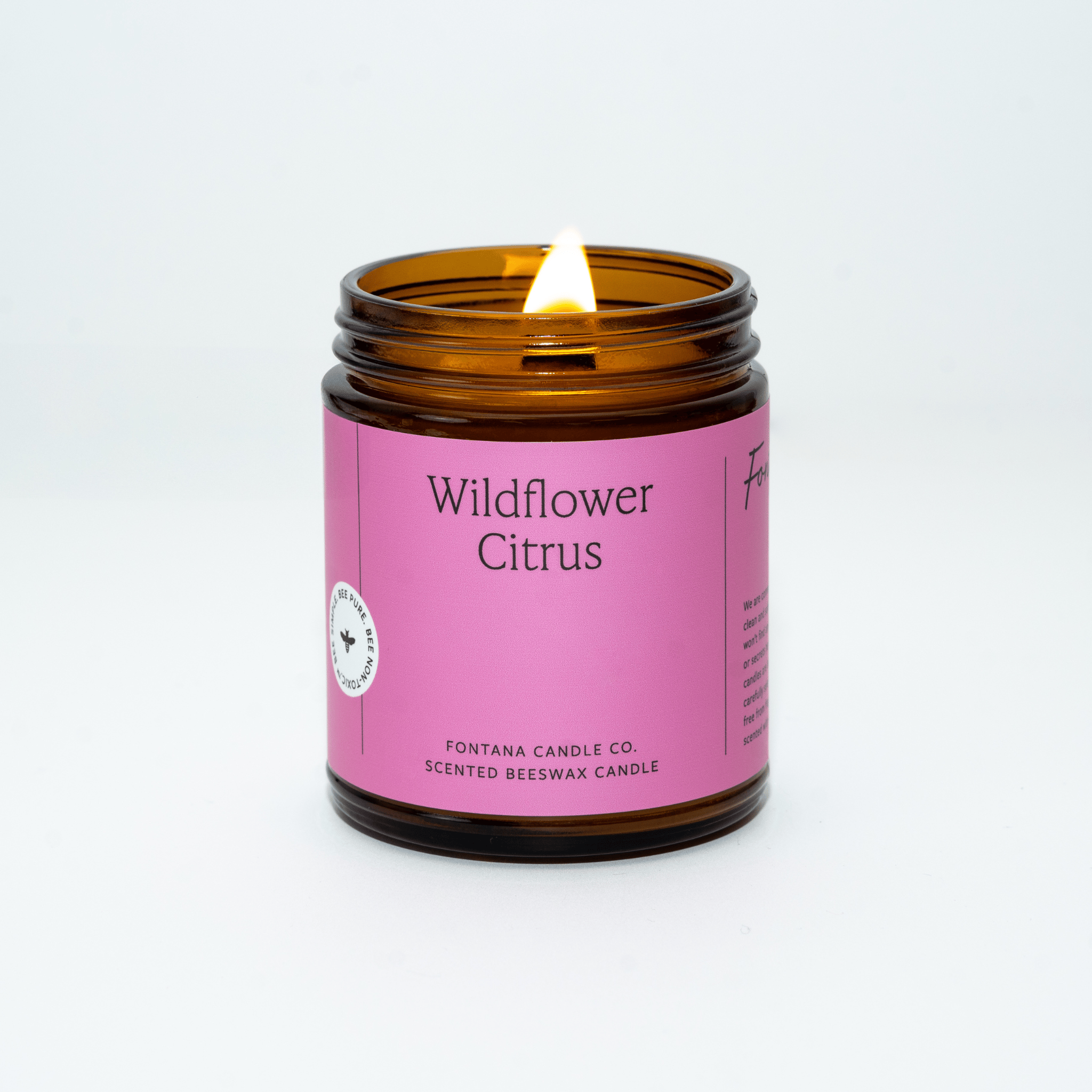 Fontana Candle Co Candles 9 oz Straight Sided Jar Wildflower Citrus Jar Candle