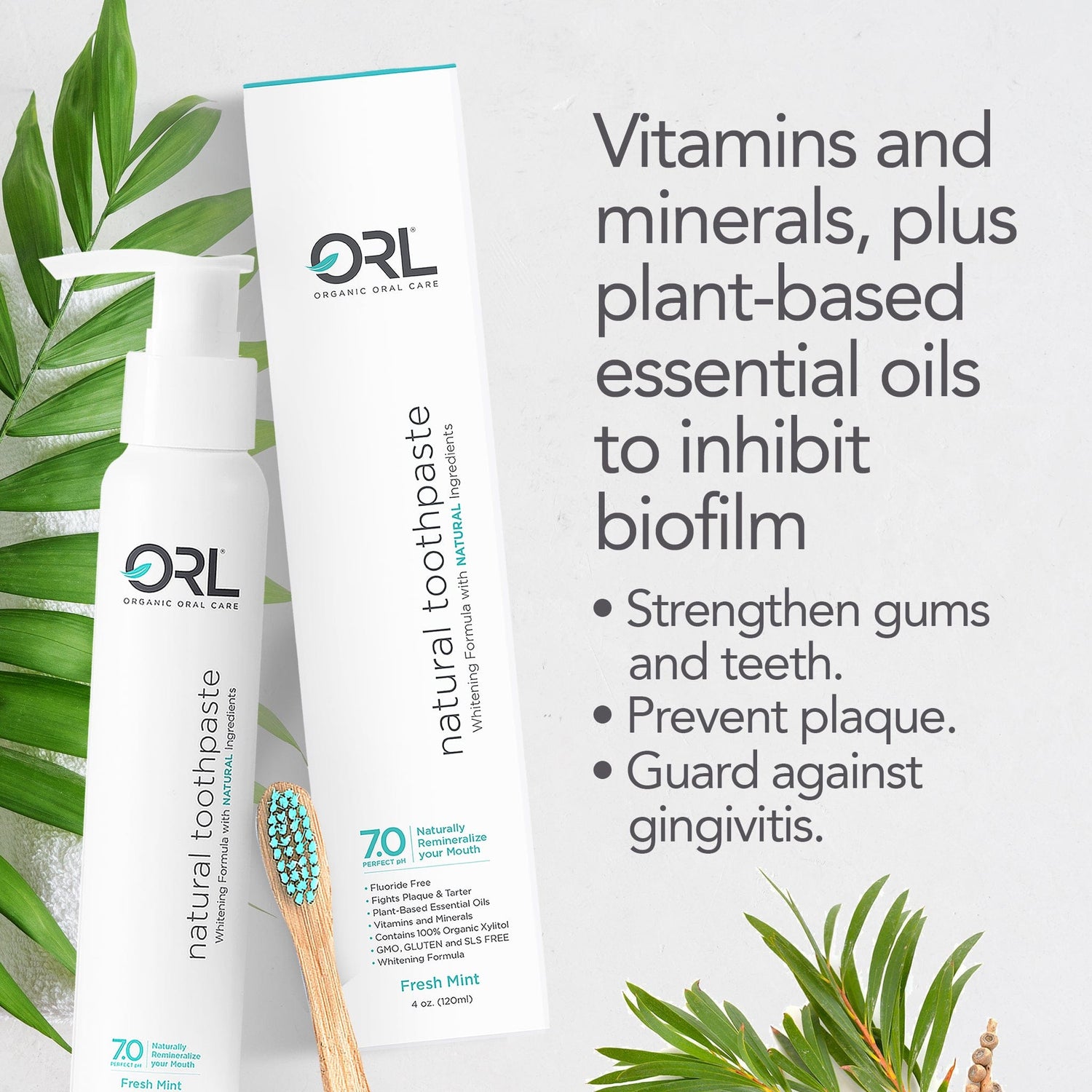 ORL Toothpaste Fluoride-free Toothpaste with Natural Hydroxyapatite