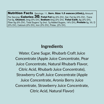 Strawberry-Rhubarb Mixer, 16 fl oz - My American Goods