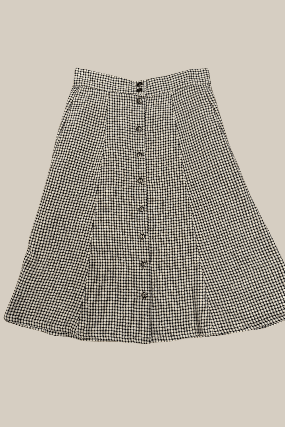 Field Day Skirt Bae Skirt in Black &amp; Oat Cotton Gingham