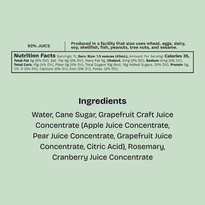 Grapefruit &amp; Rosemary Cocktail-Mocktail Mixer, 16 fl oz - My American Goods