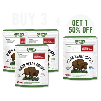 Bison Heart Crisps - 100% Grass-Fed/Finished - My American Goods