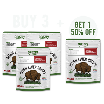 Bison Liver Crisps - 100% Grass-Fed/Finished - My American Goods