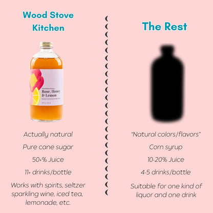 Rose, Honey &amp; Lemon Cocktail-Mocktail Mixer, 16 fl oz - My American Goods