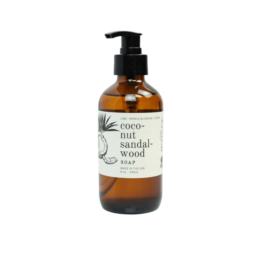 Broken Top Brands Liquid Soap 8 oz Coconut Sandalwood Liquid Soap