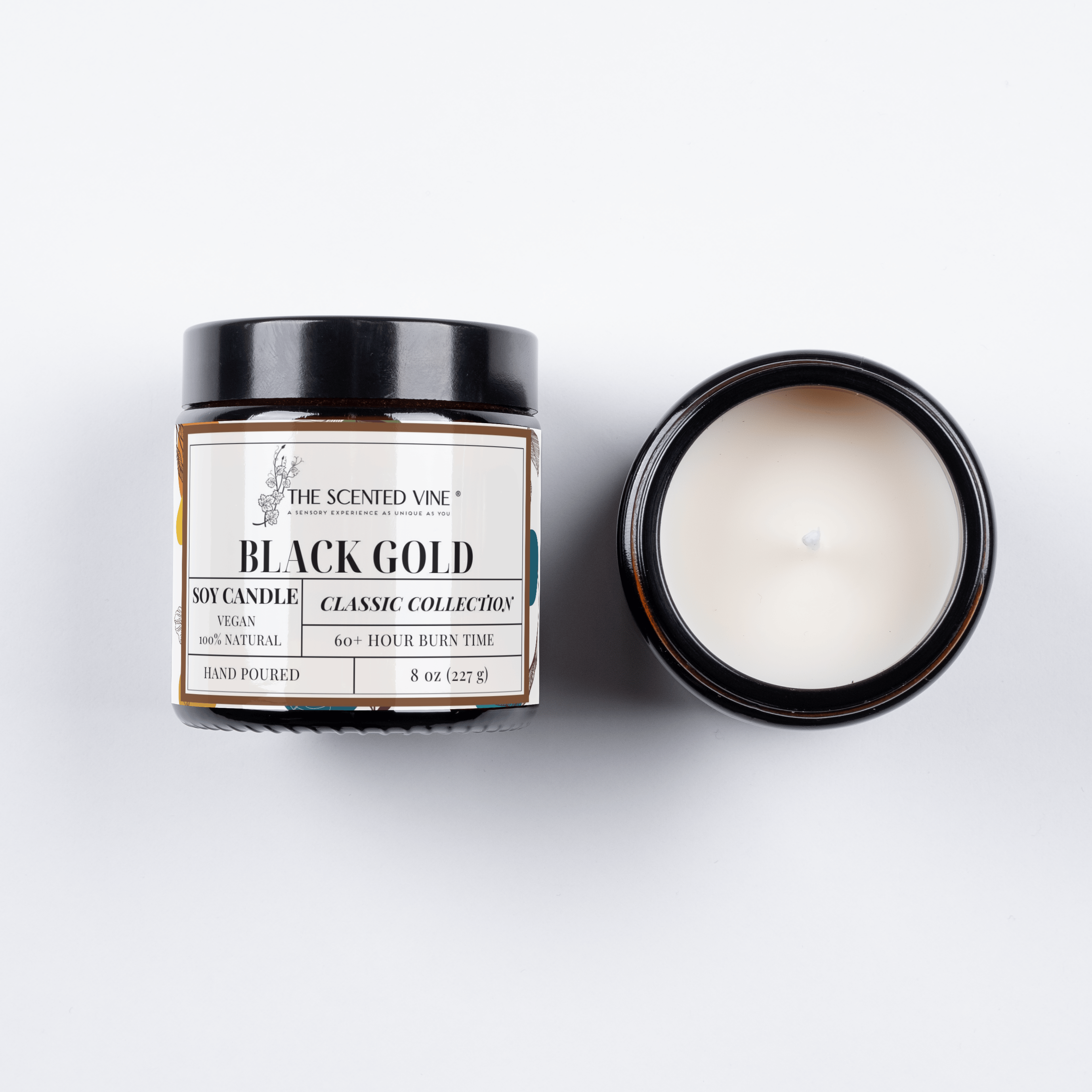 The Scented Vine Candle Black Gold Soy Candle