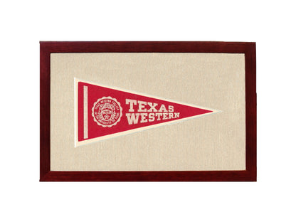 Americana Memories Vintage Pennants and Memorabilia Vintage Texas Western College  Pennant