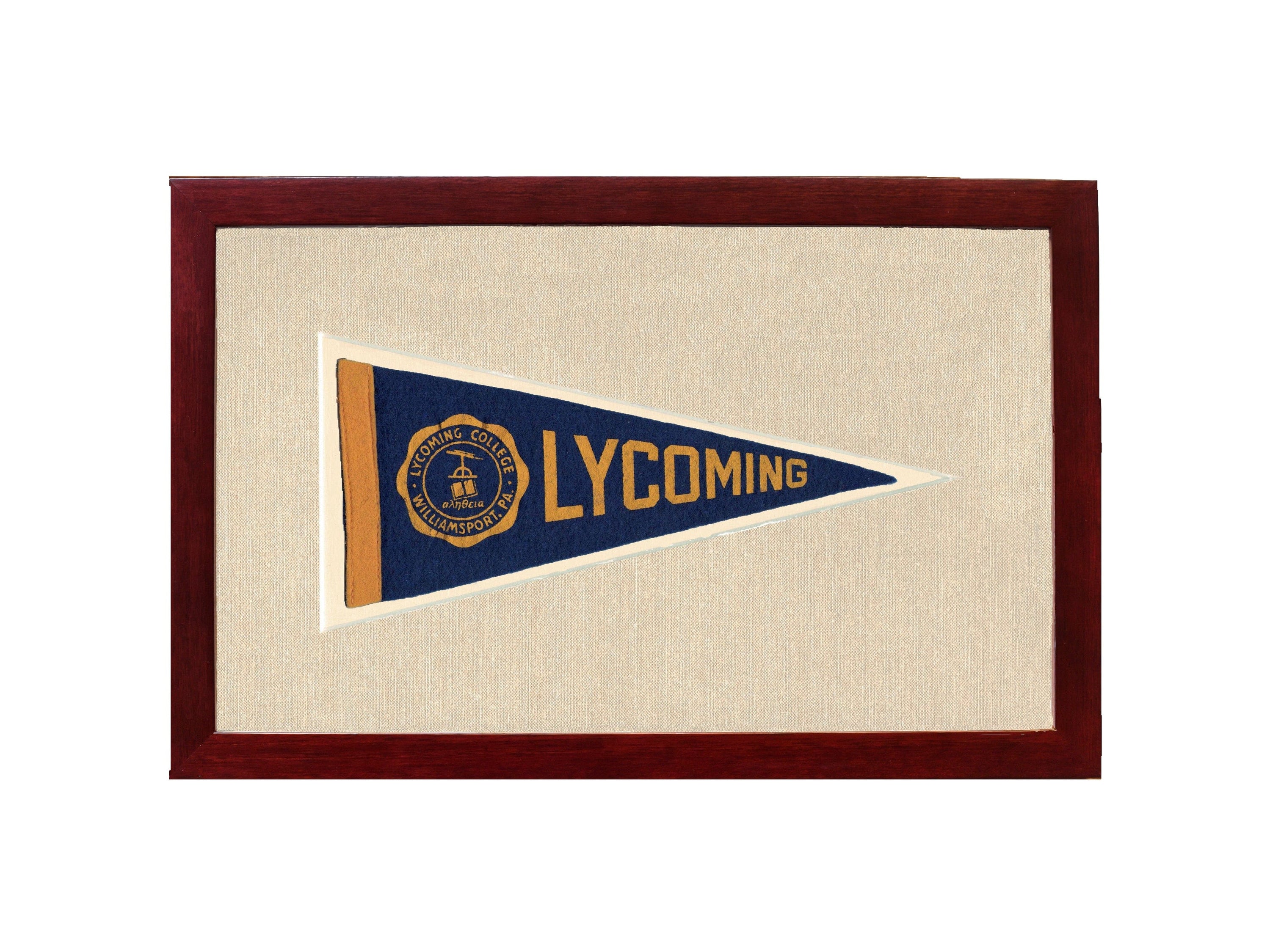Americana Memories Vintage Pennants and Memorabilia Vintage Lycoming College Pennant